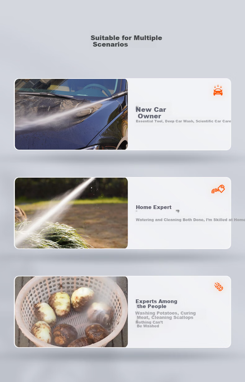 Yili High-Pressure Car Washer 1500W Home Cleaning Machine High-Pressure Water Gun Car Wash Pump for Yard 4301G 9