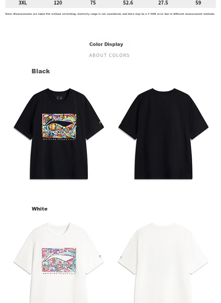 LI-NING Short Sleeve Sports T-Shirt Logo Print Summer Breathable Unisex Casual Comfortable Trendy Tee for Men 21