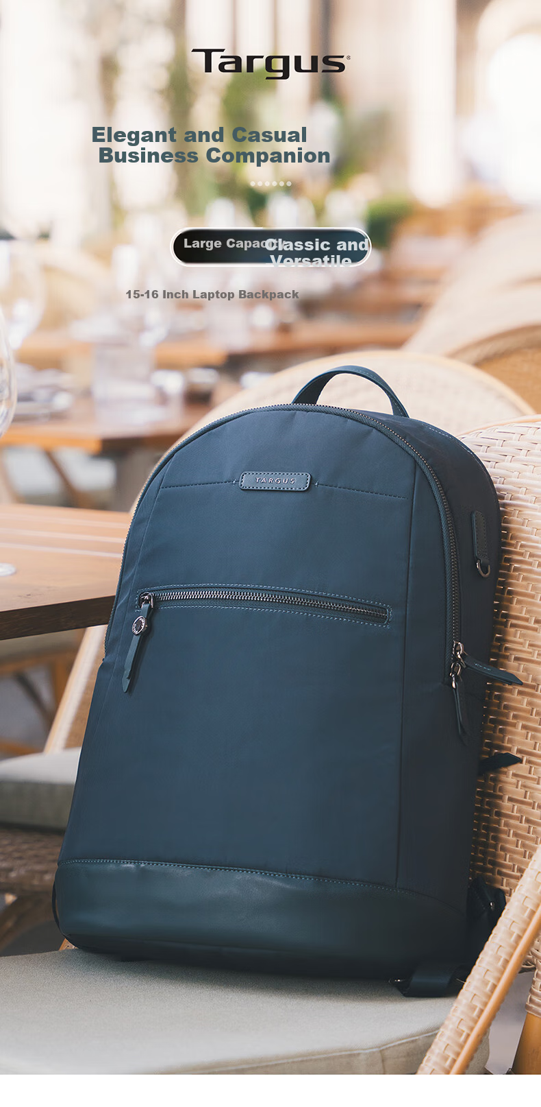 TARGUS 15.6-inch Laptop Backpack Commuter Bag Fashionable Women's Shoulder Bag 650 Blue 1