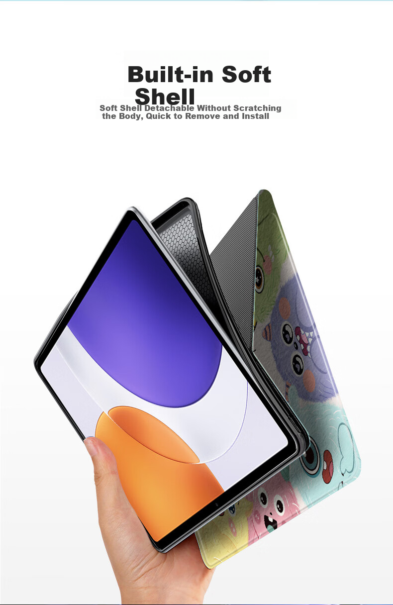 Shell Sister Xiaomi Pad 7s Pro Case 12.5-inch Xiaomi Pad 7s Pro Tablet Cover 2025 Cute Cartoon Lightweight Full Protection Shockproof 2