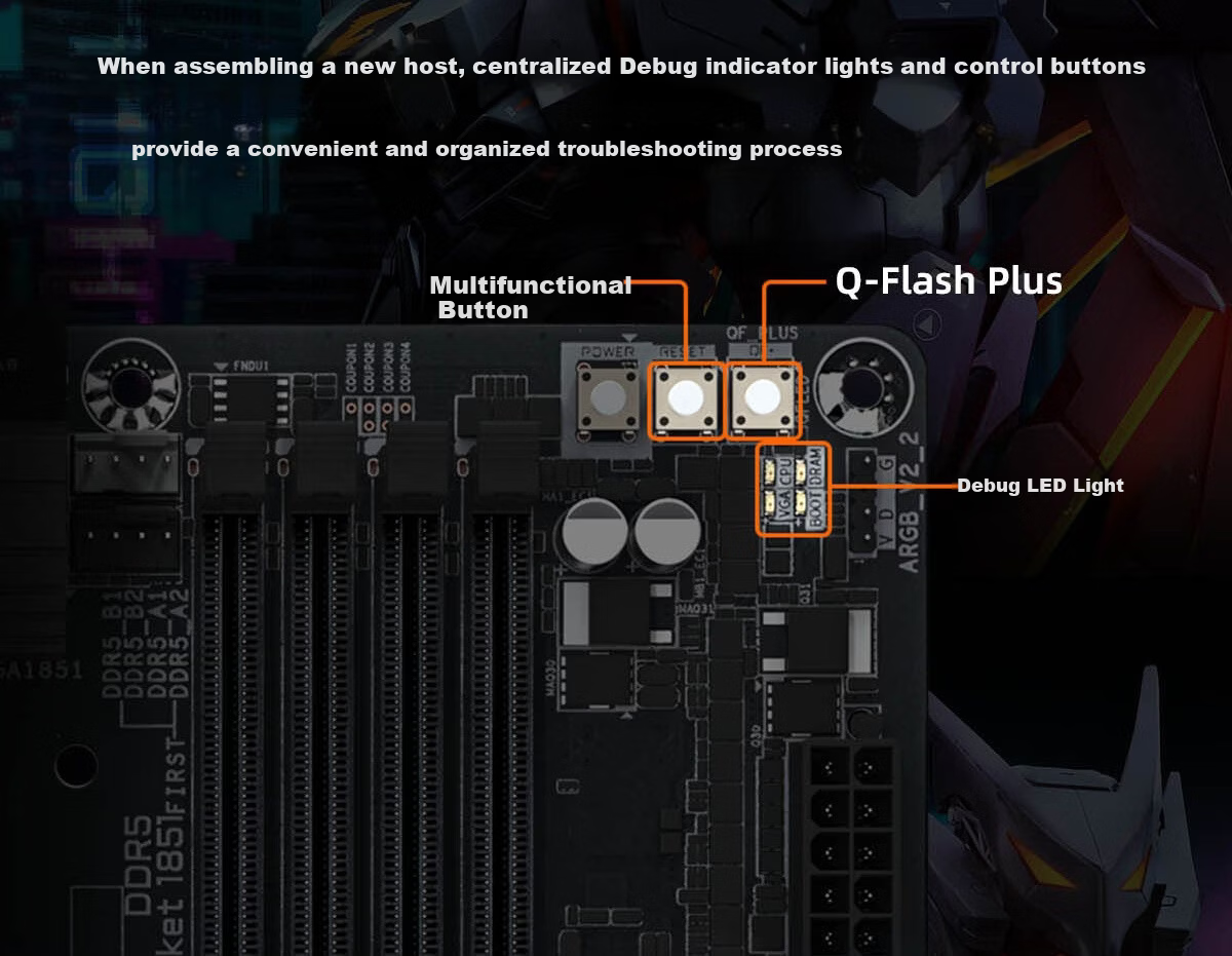 GIGABYTE B860M AORUS ELITE WIFI6E DDR5 Motherboard Compatible with CPU Ultra U7-265K 245K LGA 1851 17