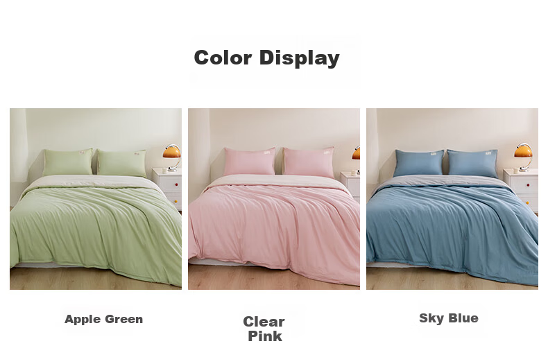 Hengyuanxiang 100% Cotton Quilt Cover Single Piece A-Class Antibacterial Bedding Duvet Cover Sky Blue 1.5*2m 8