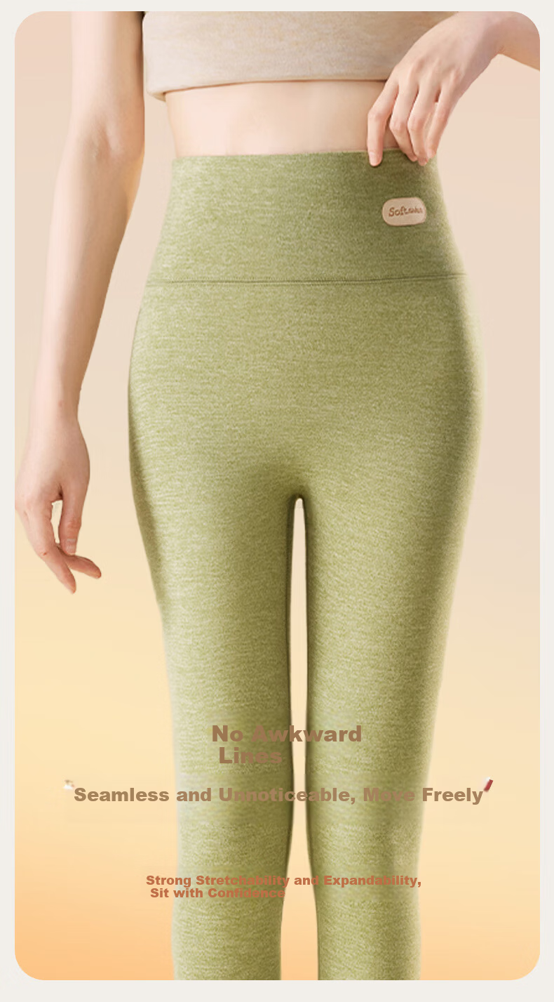 MiiOW Women's Thermal Pants Thickened Cashmere Silk Autumn Winter Wearable Heating Black 2025 New Model 2