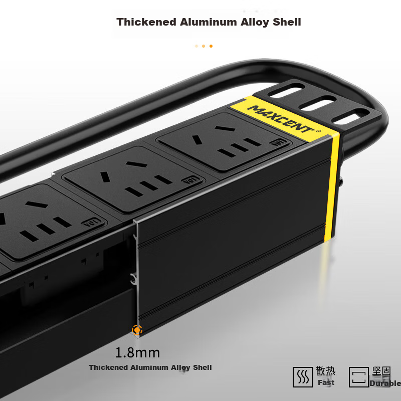 MAXCENT PDU Cabinet Socket 10-Port 32A Industrial Plug 10A Output New National Standard High-Power Industrial Power Strip MG3020N