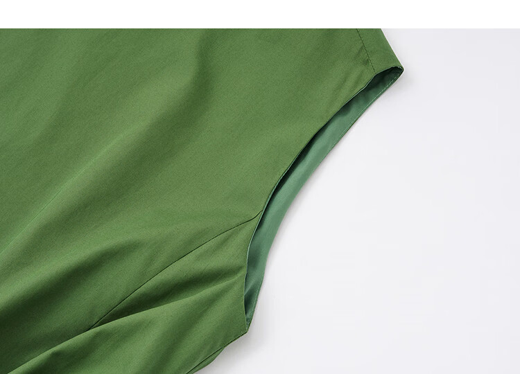 Demana Fresh Cotton Summer Breathable Sleeveless Round Neck Slimming A-Line Dress for Women 16