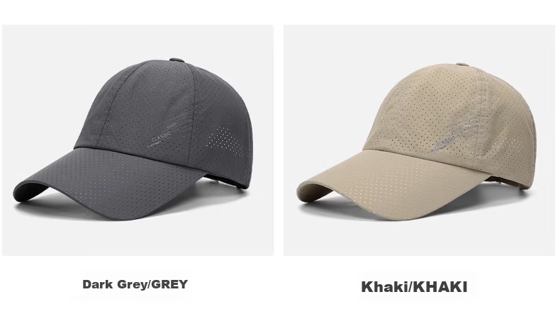 Miiow Men's Summer Baseball Cap Quick-Dry Mesh Breathable Sunshade Outdoor Duckbill Cap Dark Gray 13