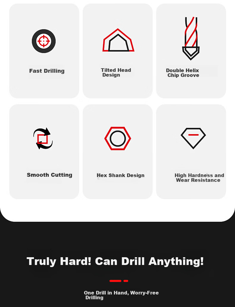 HUHAO Ultra-Hard Ceramic Angled Eccentric Drill Bit for Drilling Porcelain Tiles, Specialized Alloy Triangular Drill Bit for Hole Making And Rotating Head 1