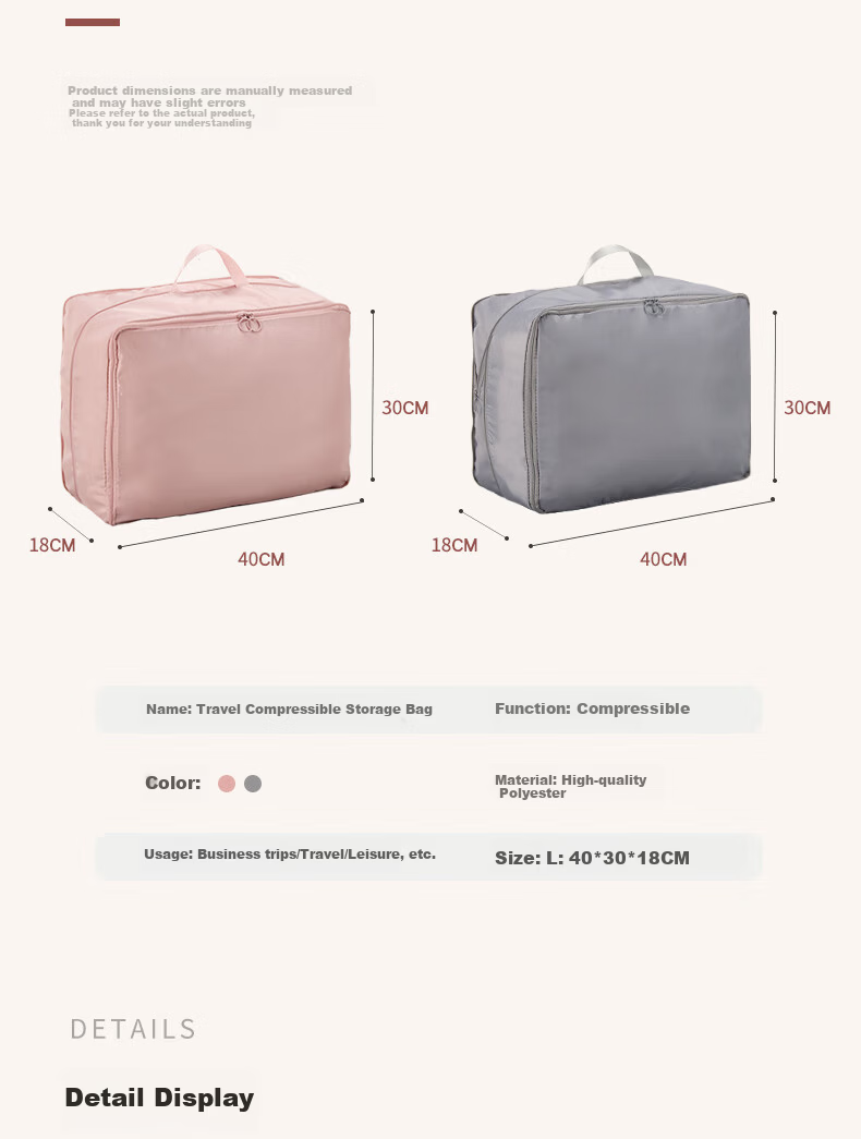 Etravel Storage Bag, Travel Toiletry Bag, Down Jacket Compression Bag, Kindergarten Clothing Organizer, Home Cotton Quilt Storage, Pink 8