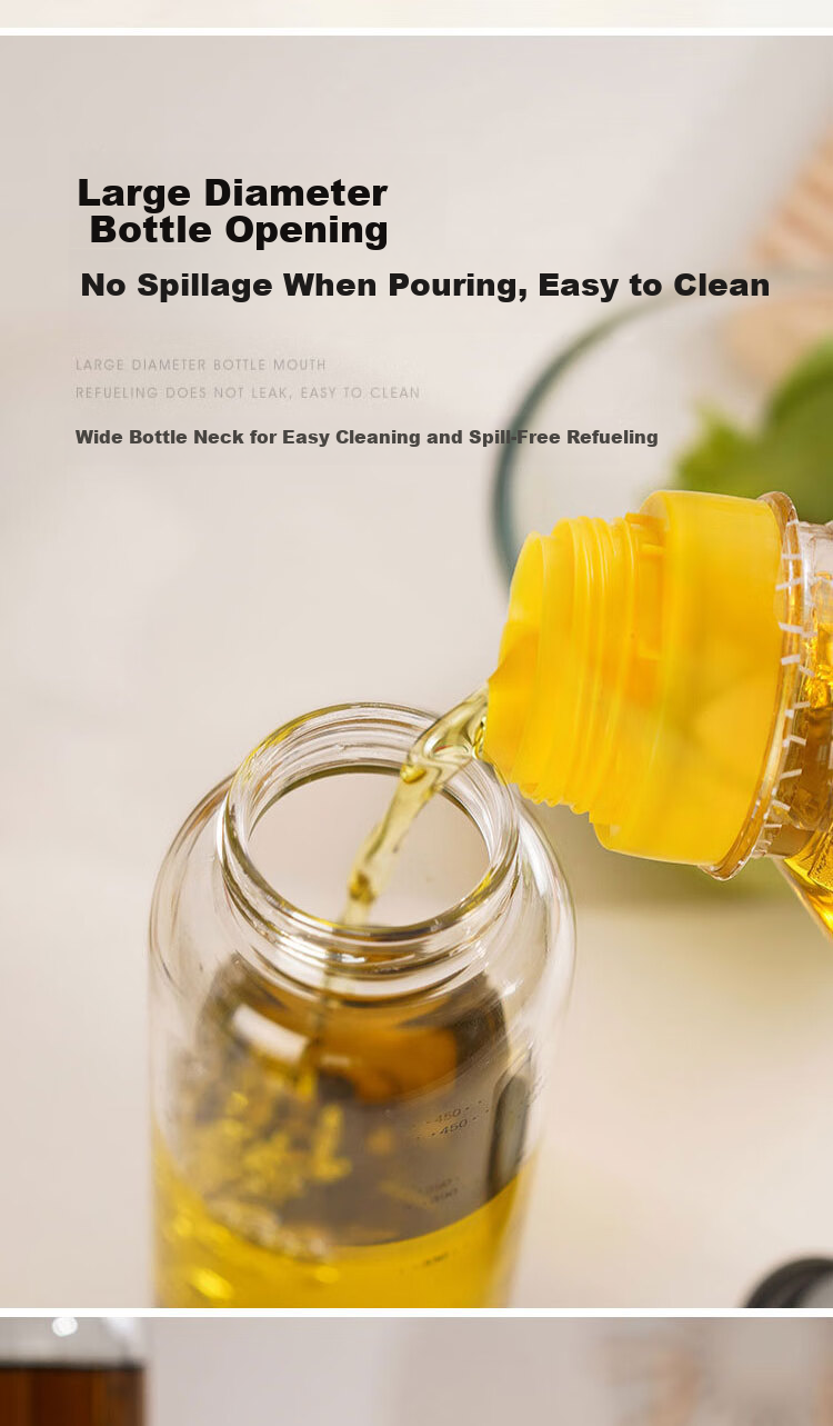 Jingmao Glass Oil Dispenser Automatic Open-Close Leak-Proof Large Capacity Soy Sauce and Sesame Oil Bottle for Home Use 9