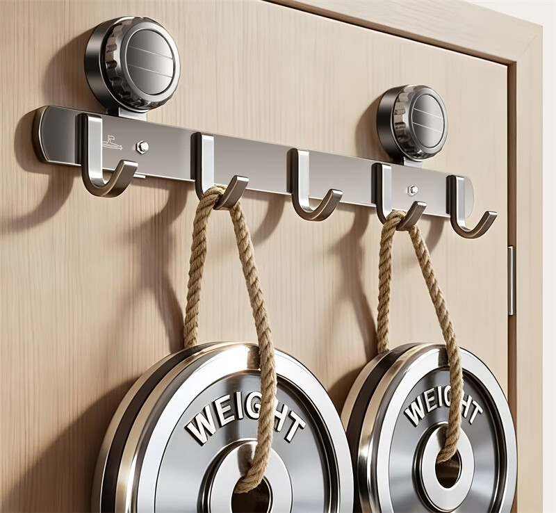 Submarine Suction Cup No-Drill Space Aluminum Hook Strong Waterproof Bathroom Adhesive Hook Clothes Hanger Over Door Coat Rack 14