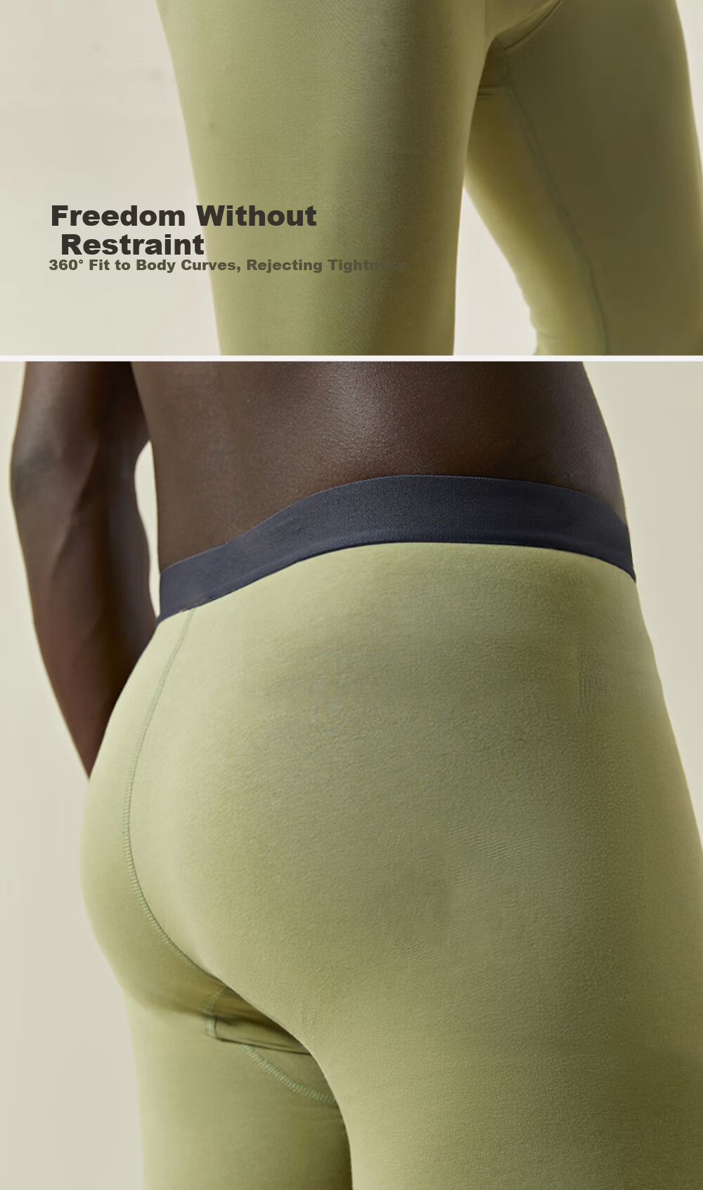 Freedom Series Men's Pure Cotton Antibacterial Thin Thermal Underwear Pants Youth Base Layer Warm Long Johns Plus Size 12
