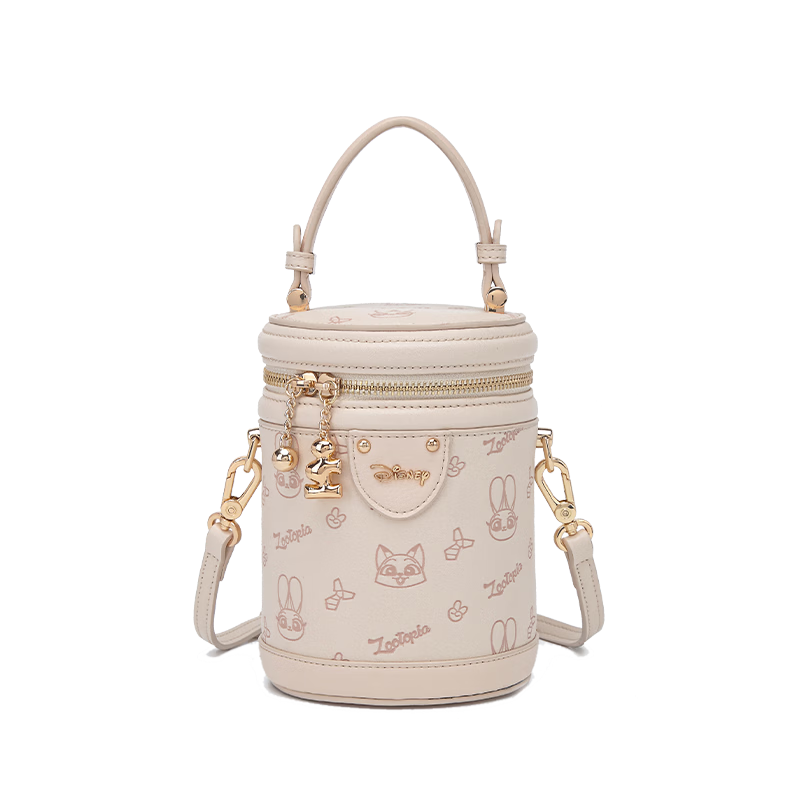 Disney Women's Fashion Bucket Bag Handheld Round Cylinder Crossbody Bag Birthday Gift for Girlfriend and Bestie