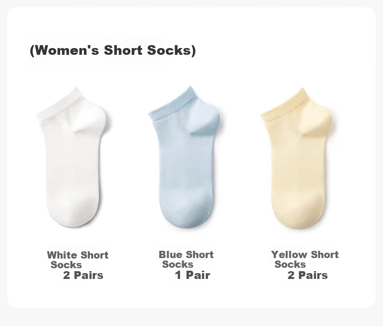 BaanShi Disposable Women's Socks Summer Antibacterial Deodorant Cotton Socks Travel All-Season Sweat-Absorbing Breathable Sports Socks 10 Pairs Colorful 16