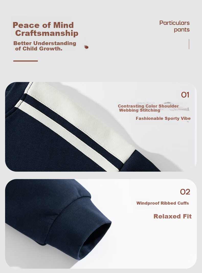 Baleno Boys' Sweatshirt Spring Autumn 2025 Air Layer Spliced Crew Neck Long Sleeve Kids Early Spring Sports Top 6