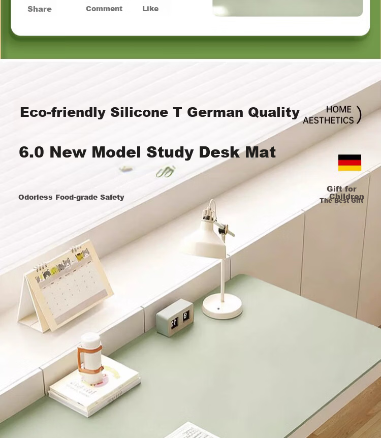 Zichen [Ecological Silicone] Eye Protection Desk Pad for Students' Study Desk, Writing Table, Office Desk, Computer Desk Surface Protection Mat 8