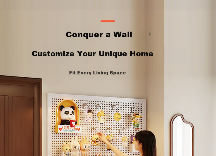 Yicai Nianhua Plastic Pegboard Accessories (8-Piece Set) Wall Storage Rack YCI7378-WH 8