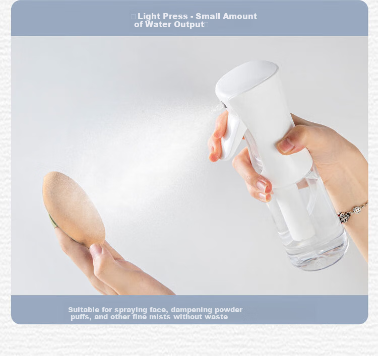 LiQing High Pressure Spray Bottle 300ml Large Capacity Ultra Fine Mist Refillable Bottle Cosmetic Hydrating Empty Alcohol Spray Bottle 8