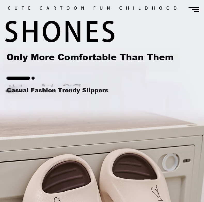 Huamei Jianbu Couple's Home Bathroom Slippers Non-Slip Soft Comfortable Sandals HM23161 Khaki Size 44-45 1