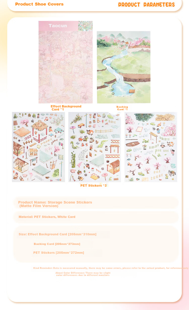 Jufu Scenic Sticker Large 3D DIY Miniature House Big Size Children's Journal Sticker Miniature House Decal Handmade Stress Relief Gift Toy for Friends Gathering 4