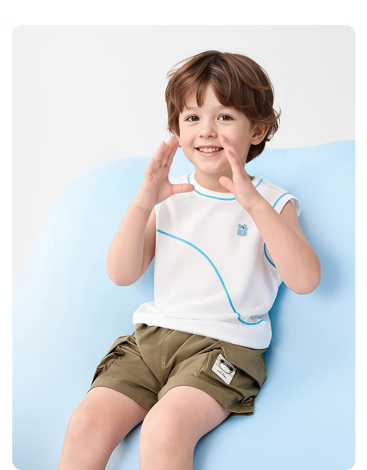 Balabala Kids Vest Girls Boys Baby 2026 Summer Quick-Dry Cooling Sun-Protective Knit Top 20