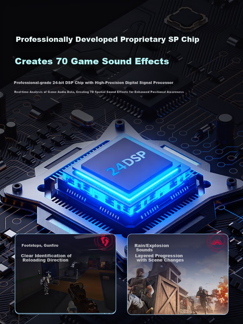 Divoom Divoom Gaming Speaker Stereo Surround Sound Computer Desktop PC Anti-Howling Bluetooth 6.0 Wired RGB Light Bar Black 5