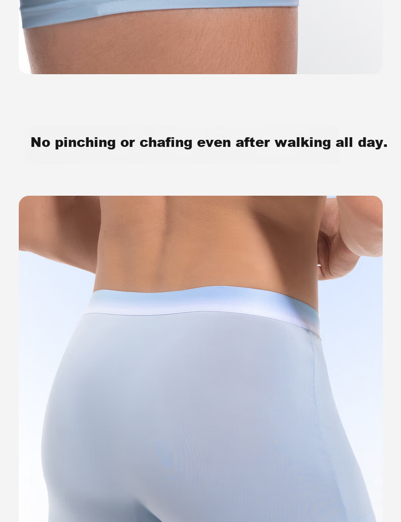 Etravel 7A Grade Antibacterial Disposable Men's Underwear Summer Ice Silk Boxer Travel Wash-Free Daily Use 3XL Size 8