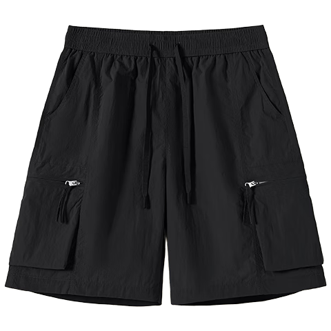 Baleno Men's Summer Shorts Simple Large Pocket Cargo Trendy Casual Loose Breathable Student Knee-Length Pants