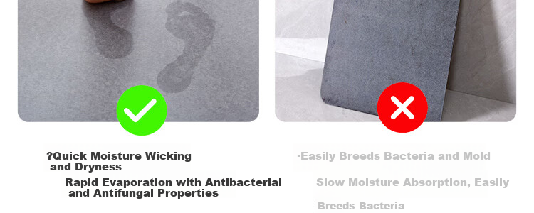 Zichen Hard Diatom Mud Water-Absorbent Bath Mat Non-Slip Anti-Fall Entrance Bathroom Quick-Dry Floor Rug Toilet Carpet 40