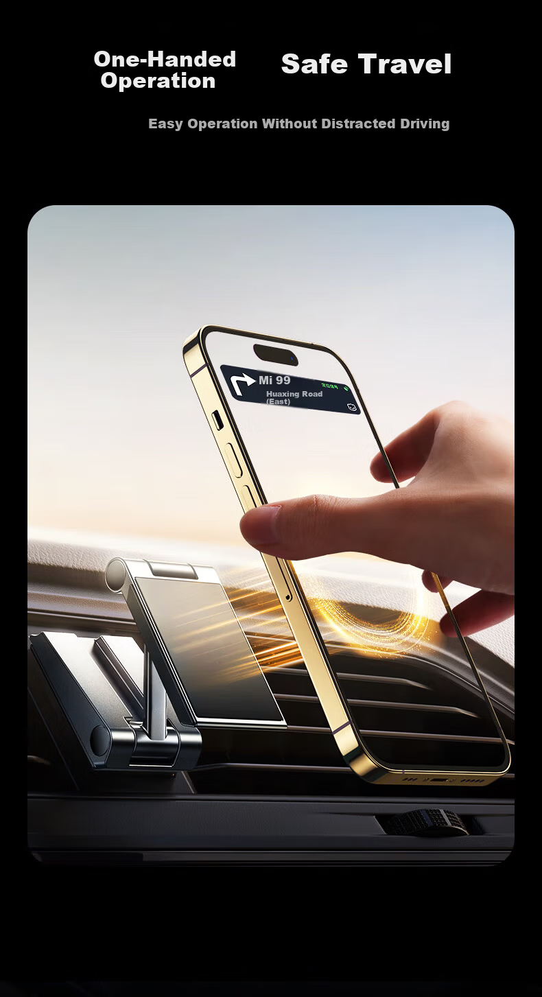 BIMLL Magnetic Car Phone Holder New In-Car Navigation Stand with Suction Cup Support 5