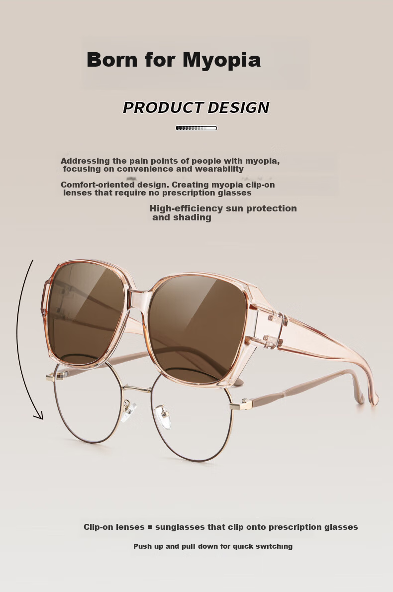 LESCA LUNETIER Polarized Clip-On Sunglasses for Women UV Protection Driving - Upgraded Polarized Brown Frame with Brown Lenses 4