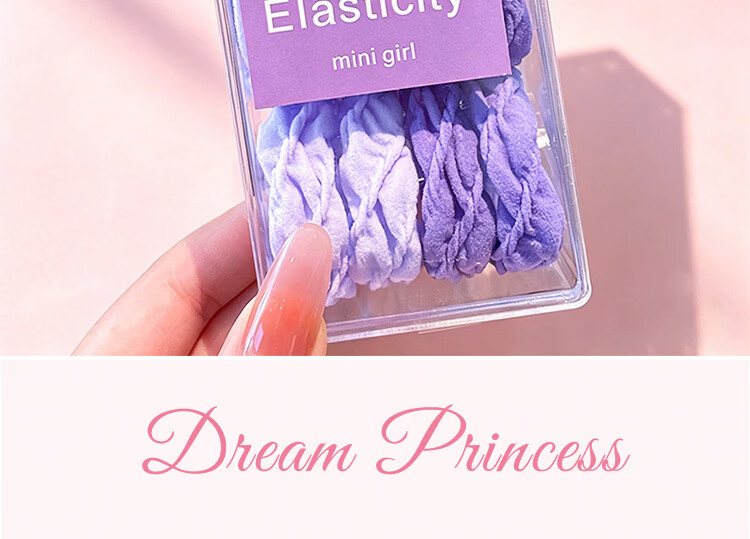 Princess Password Children's Day Gift High Elasticity Hair Tie for Girls Soft Hair Band Student Hair Rope Hair Accessory 5