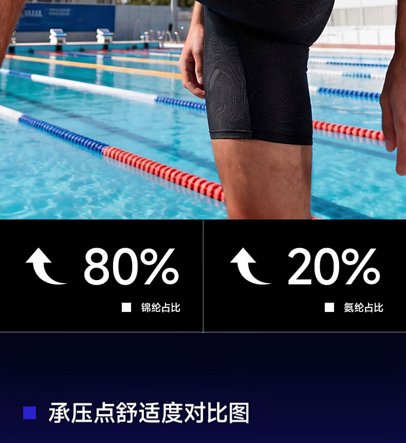 MIZUNO Men's Swim Trunks Square Leg Professional Training Quick-Dry Anti-Embarrassment Shorts High Elastic Chlorine-Resistant Swimsuit BC149 Black M 8