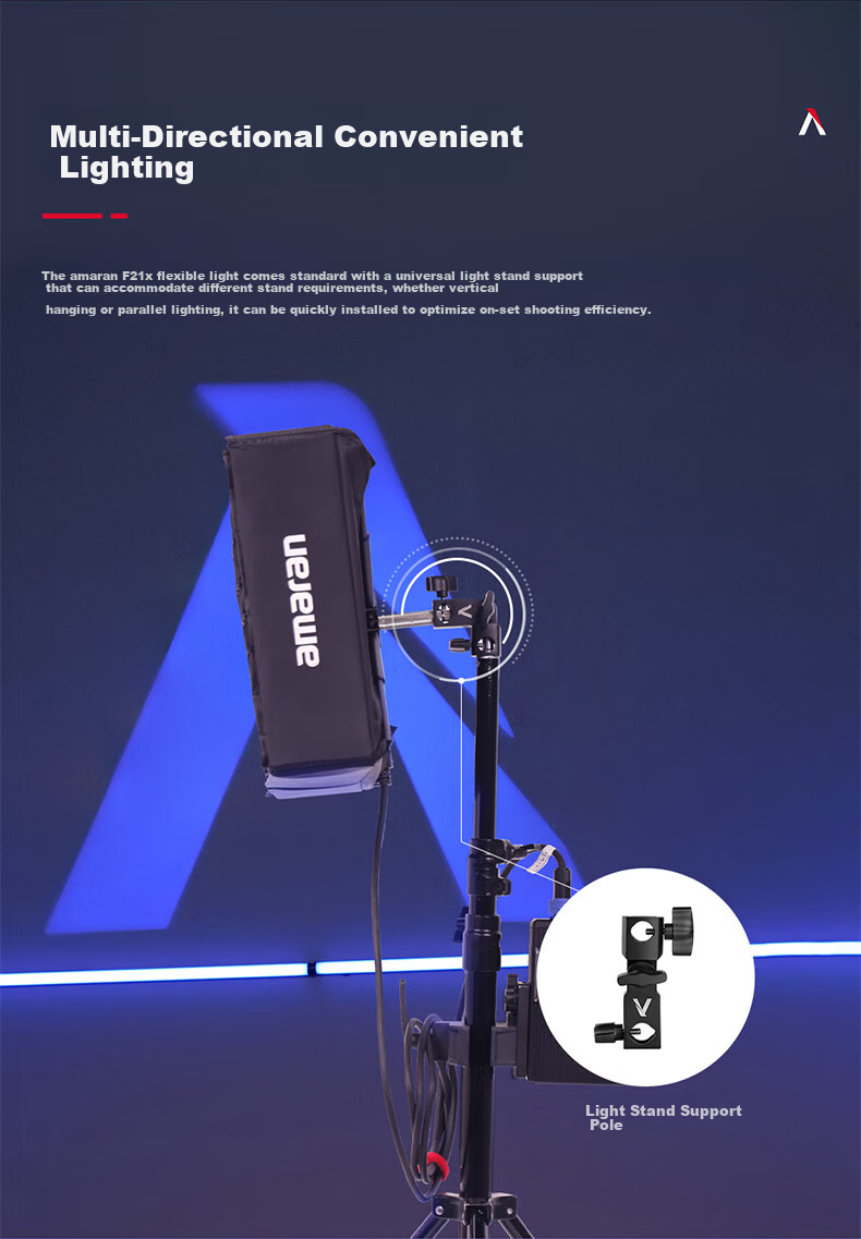 AMARAN F21x LED Video Light Adjustable Color Temperature Soft Foldable Fabric Light for Live Streaming Photography Studio Lighting 13