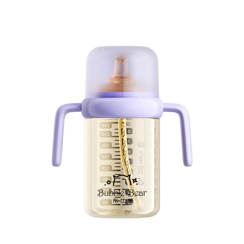 BUBBLE BEAR PPSU Direct Drinking Baby Bottle 6+ Months Anti-Colic Anti-Choking Training Cup Straw Sippy Cup for Babies