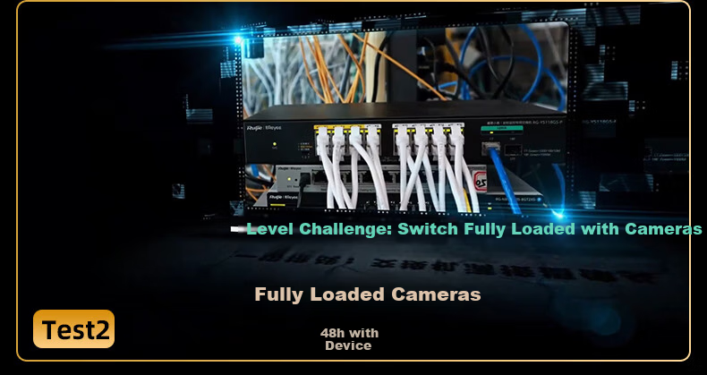 Ruijie 16-Port Gigabit PoE Surveillance Switch RG-YS118GS-P 180W PoE Power Supports Full Load 16x 400W Cameras PoE Power Supply for Cameras 5