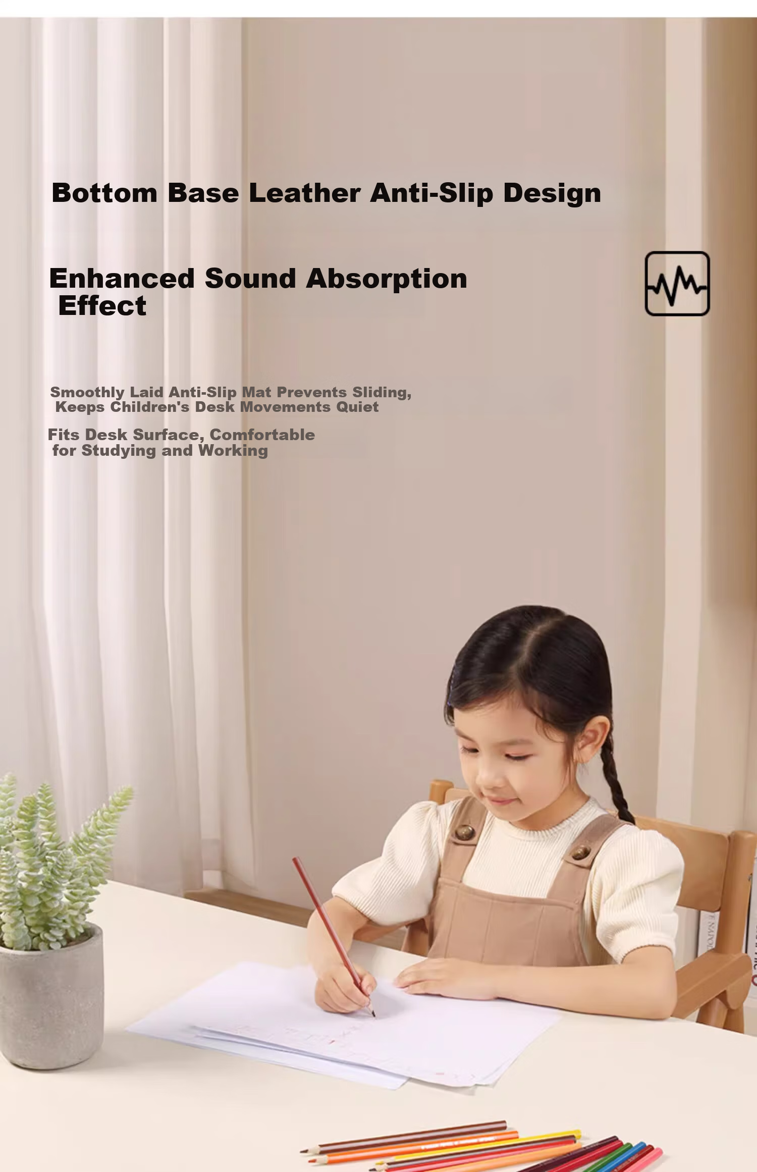 Resen Light Gray 60*40 Desk Pad, Student Eye Protection, Study Writing Office Computer Desk Mat, Anti-Stain Dining Table Pad, Furniture Cabinet Silicone Protective Mat, Children's Desk Pad, Special Tablecloth 21