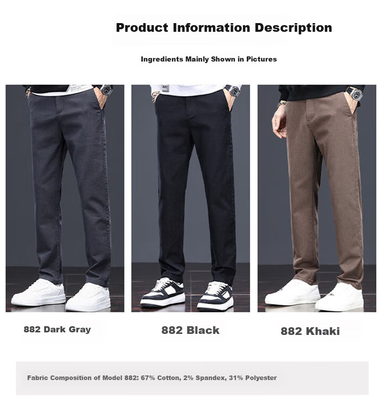 ROMON Men's Casual Pants Spring Summer Loose Straight Business Versatile Trousers Dark Gray 30 9