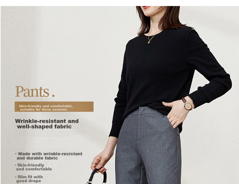 Langsha Women's Spring Summer Thin Suit Pants Pencil Pants Cigarette Pants Professional Workwear Commuter Casual Trousers 13