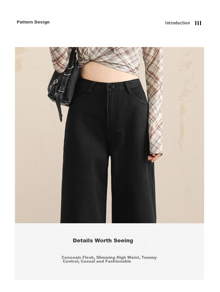 BEAUTIFUL WARDROBE Loose Straight Wide-Leg High-Waist Jeans Women's 2026 Spring Summer Versatile Slimming Fashion Pants 2