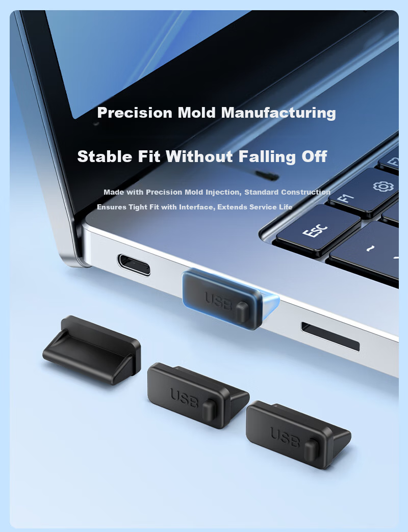 Sanze USB Dust Plug Port Protector Laptop Docking Station USB Cap Environmental Silicone Material 100pcs SZ-USB100 7