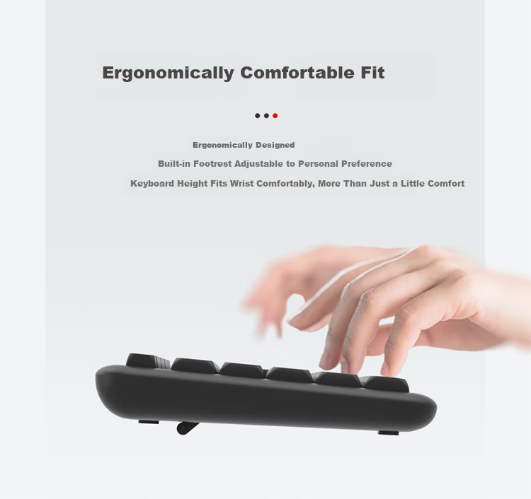 ThinkPlus Wireless Keyboard And Mouse Combo, Full-Size Keyboard, Classic Think Red Dot, Business Office, KM125 Pro 5