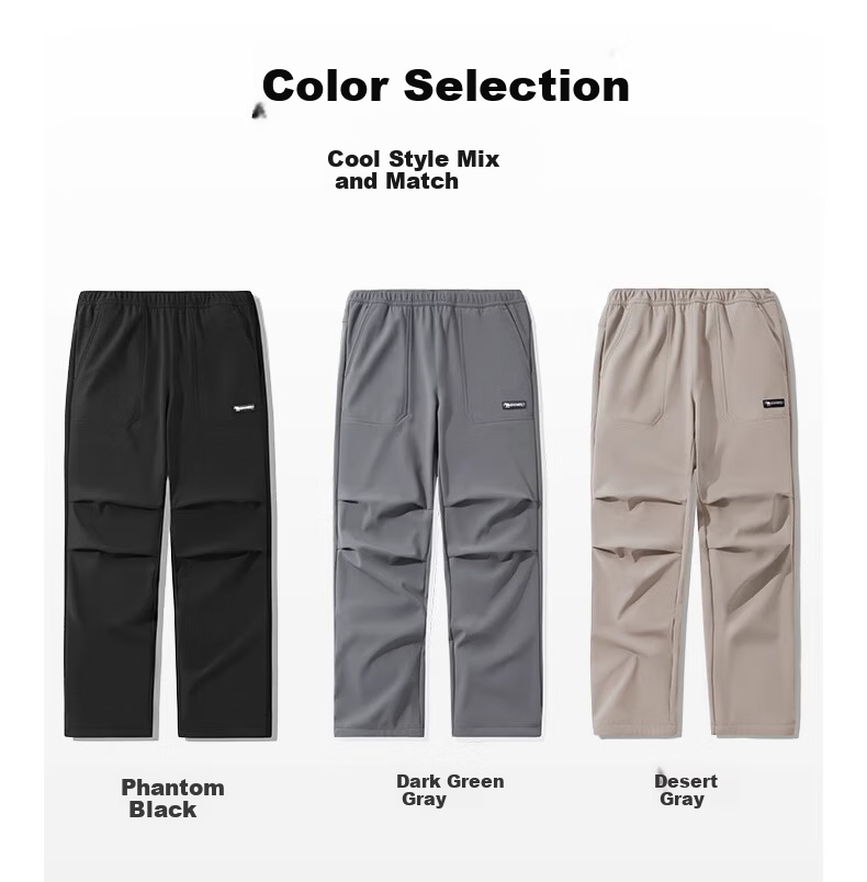 CAMEL [Wang Junkai Edition] Outdoor Ski Pants Men Fleece Lined Warm Water-Repellent Loose Work Pants Women 1684 16