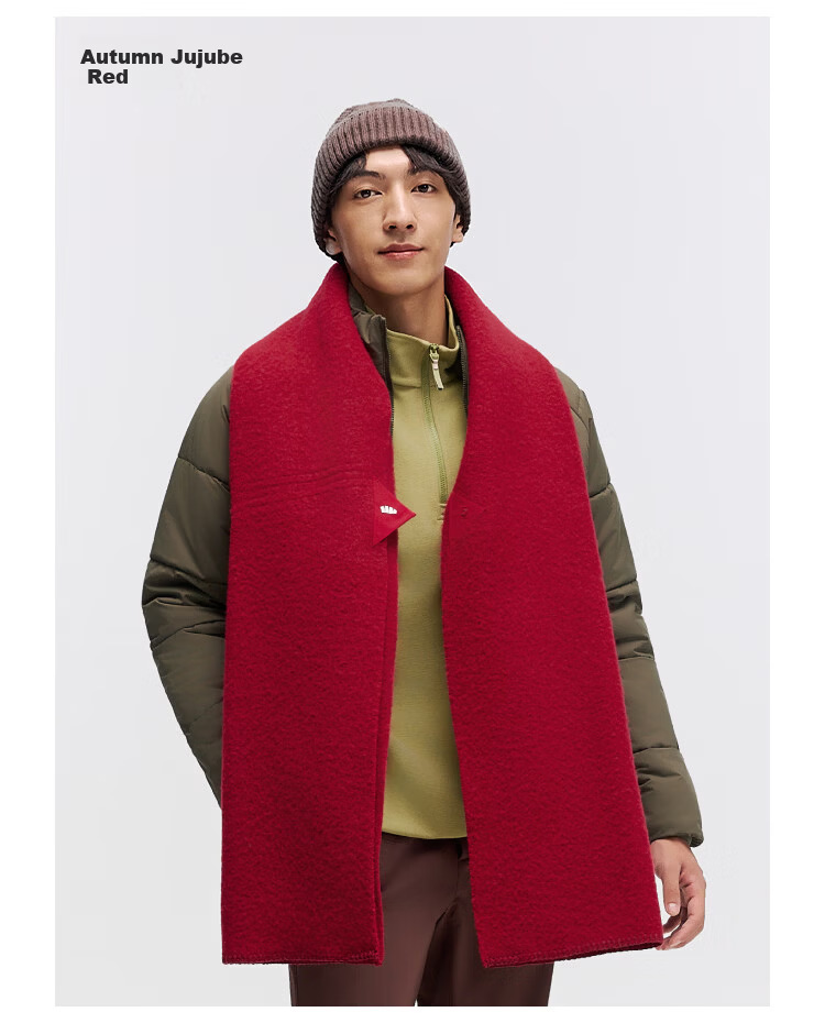 Beneunder Scarf Red Wool Warm Shawl Gift Box for Girlfriend Elders Women's Day Birthday Year of Birth Celebration 17
