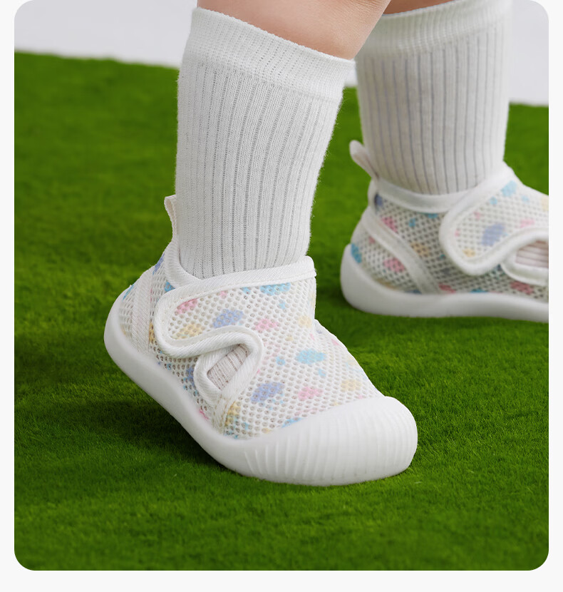 October Crystal Baby Shoes Toddler Walking Shoes Summer Mesh Floor Non-Slip Boys Girls Pre-Walking Shoes 22