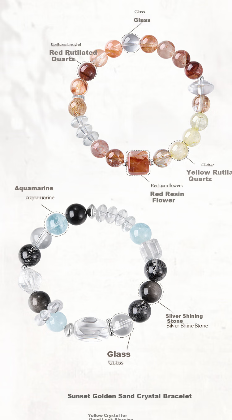 ZEGL Designer Small Colorful Natural Yellow Crystal Bracelet Women's Light Luxury Niche Birthday Gift for Best Friend 5