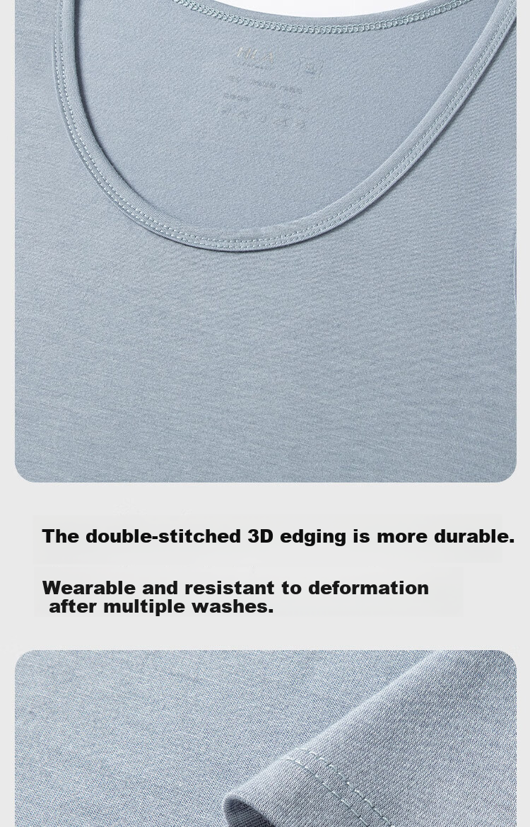 HLA Sleeveless Vest for Men, Ice Silk 5A Antibacterial Cooling Breathable Undershirt, Thin Base Layer Tank Top, 2-Pack 7