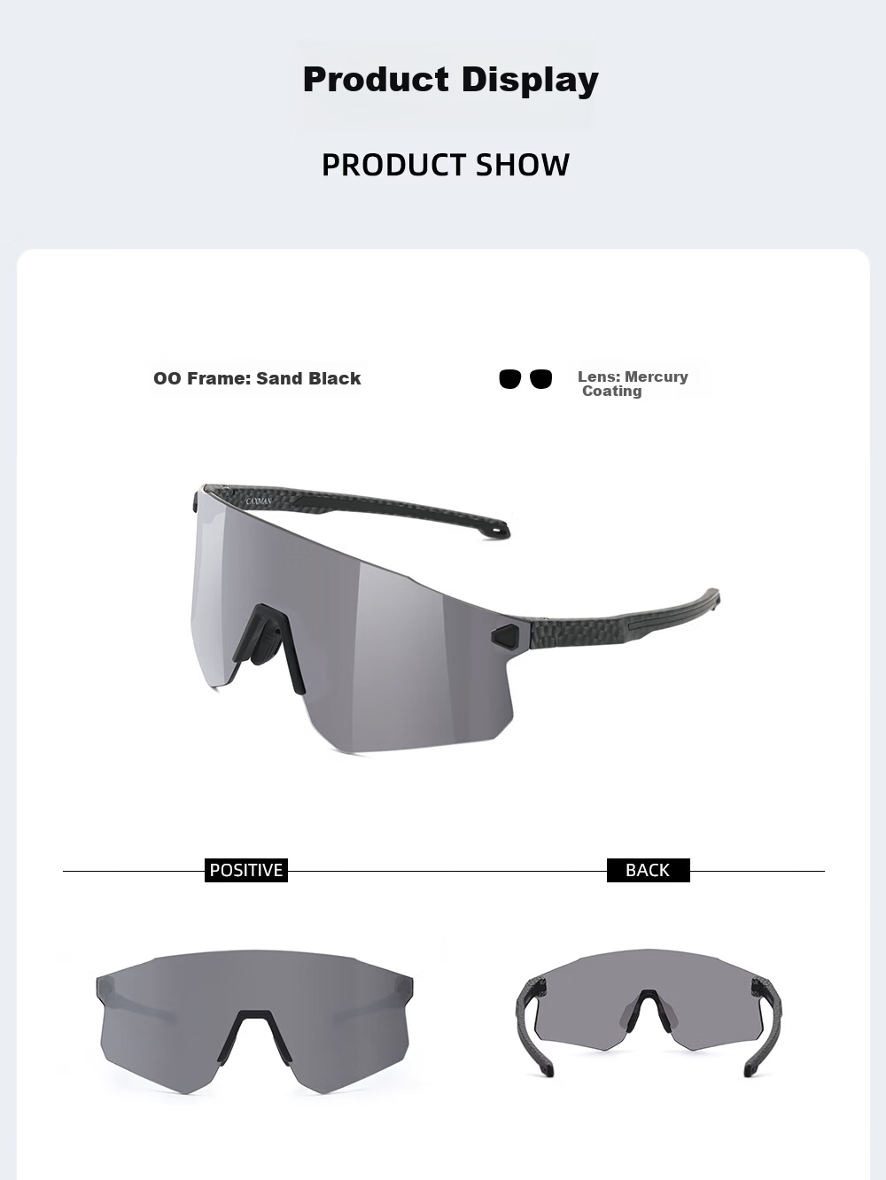 Cashman Running Glasses Professional Marathon Sports Sunglasses Windproof Outdoor Sunglasses for Men and Women Cycling Protective Eyewear 18