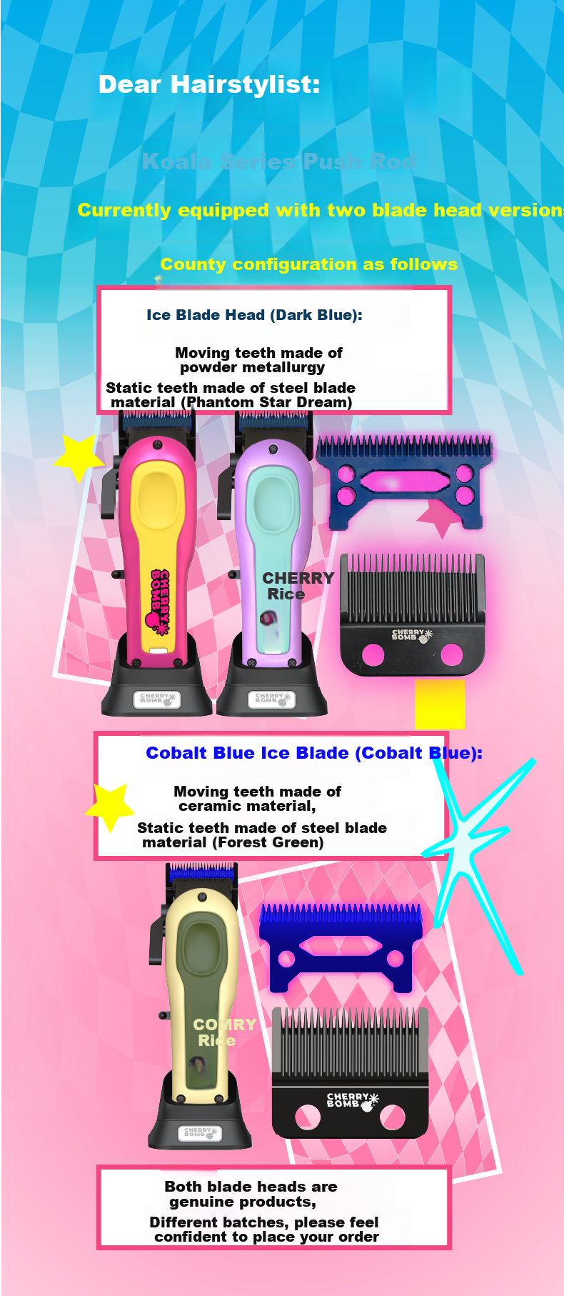 CHERRY BOMB Koala Short Tail Pomade Electric Hair Clipper Professional Barber Salon Fade Hair Trimmer Engraving Clipper Forest Green 1