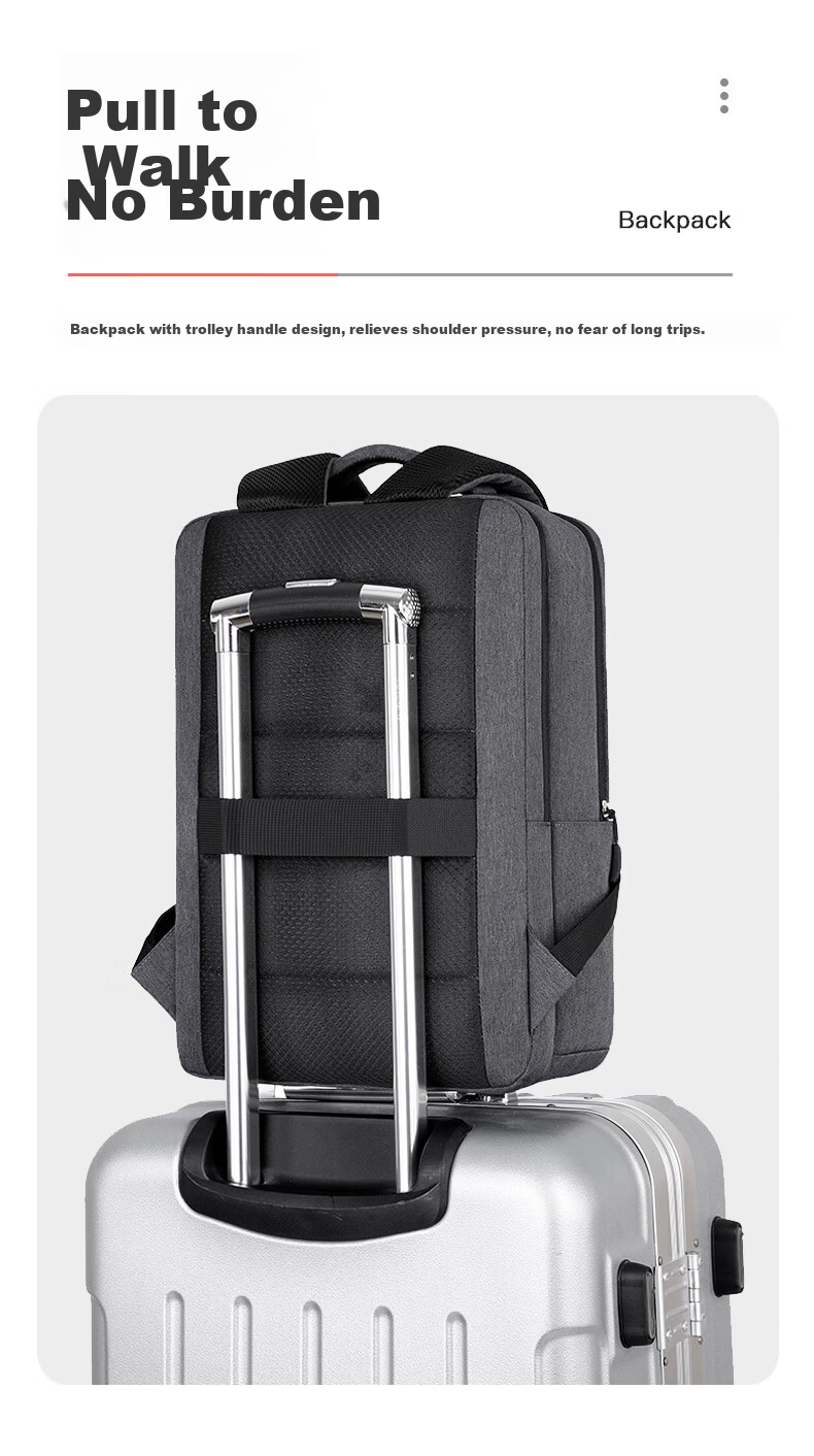 BRINCH 17/17.3 Inch Laptop Backpack Business Travel Large Capacity Shockproof for Apple Huawei Notebooks 7