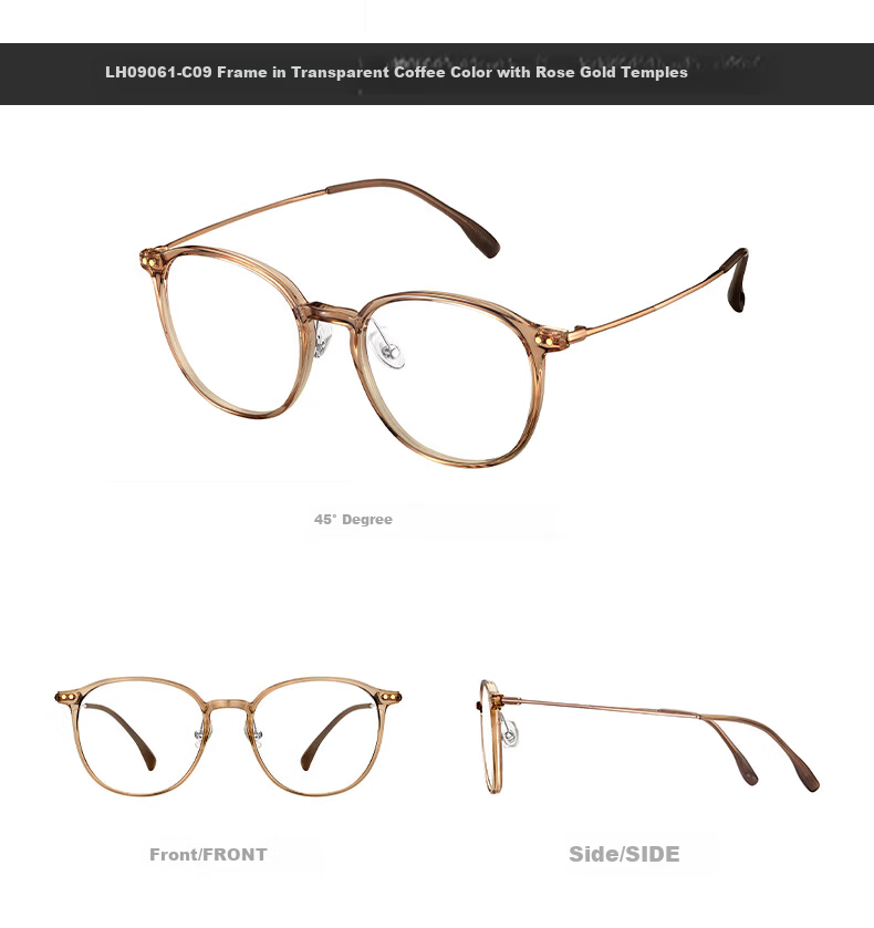 LOHO Photochromic Prescription Sunglasses Ultra-Light Brown UV Protection Optical Glasses 18